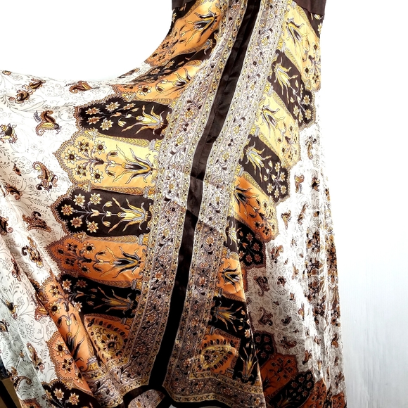 Magazine Silk Handkerchief Hem Asymmetric Dress - Picture 4 of 6